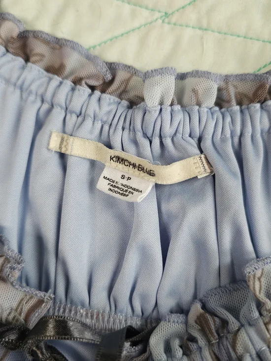 Kimchi Blue Floral Bianca Ruffle Trim Mesh Mini Dress - Picture 3 of 6